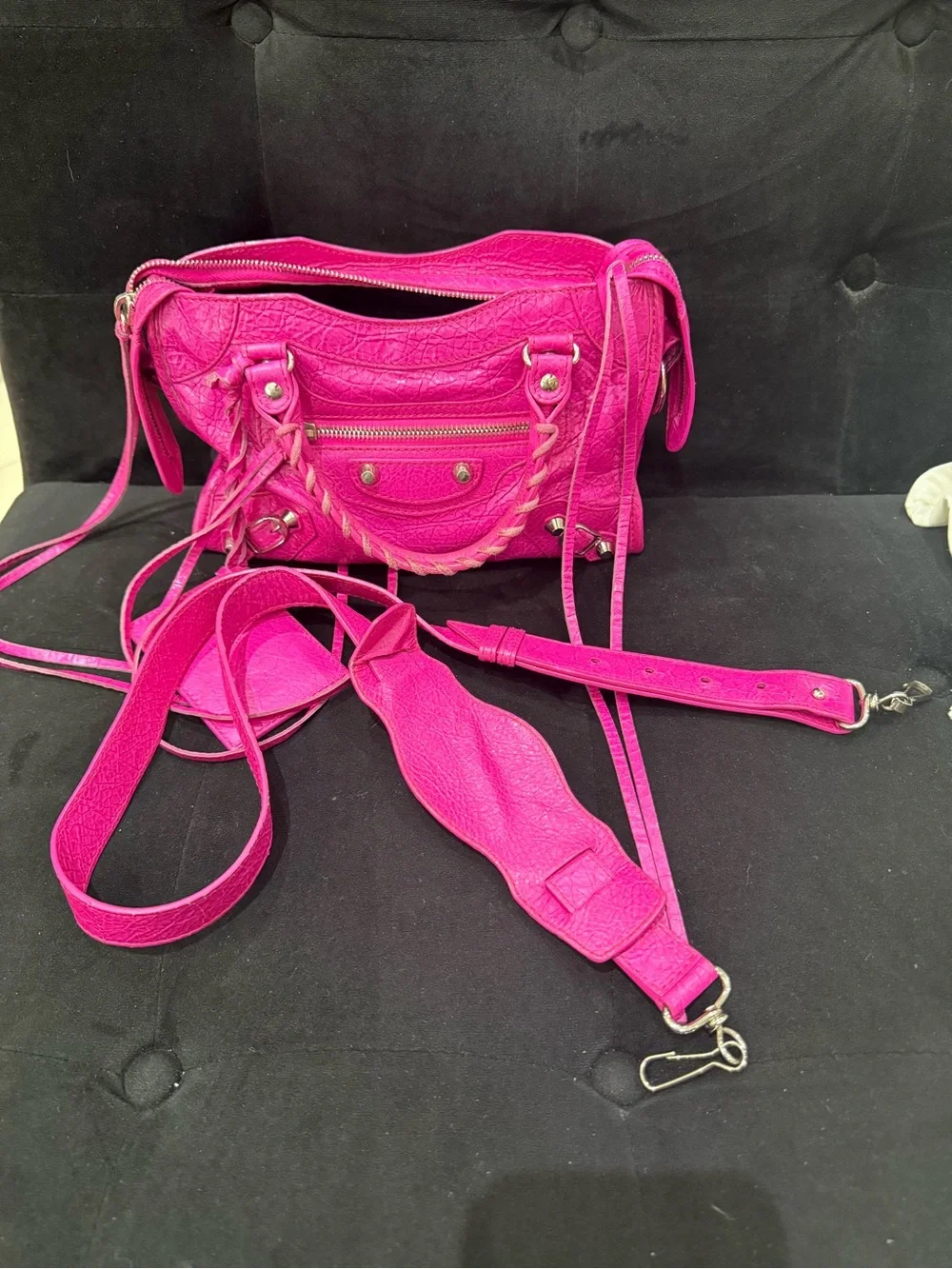 Balenciaga Fuchsia City mini Satchel - Picture 4 of 6